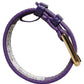 Dolce & Gabbana Violet Textured Leather Gold Buckle Belt Strap Bracelet