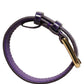 Dolce & Gabbana Violet Embossed Leather Gold Buckle Belt Strap Bracelet