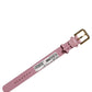 Dolce & Gabbana Pink Embossed Leather Gold Buckle Belt Strap Bracelet
