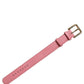 Dolce & Gabbana Pink Textured Leather Gold Buckle Belt Strap Bracelet