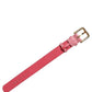 Dolce & Gabbana Pink Textured Leather Gold Buckle Belt Strap Bracelet