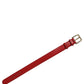 Dolce & Gabbana Red Calfskin Leather Gold Buckle Belt Strap Bracelet