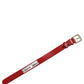Dolce & Gabbana Red Calfskin Leather Gold Buckle Belt Strap Bracelet