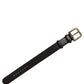 Dolce & Gabbana Black Calfskin Leather Gold Buckle Belt Strap Bracelet