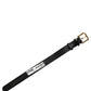 Dolce & Gabbana Black Textured Leather Gold Buckle Belt Strap Bracelet