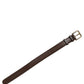 Dolce & Gabbana Brown Calfskin Leather Gold Buckle Belt Strap Bracelet