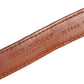 Dolce & Gabbana Brown Textured Leather Gold Buckle Belt Strap Bracelet