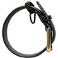 Dolce & Gabbana Black Textured Leather Gold Buckle Belt Strap Bracelet