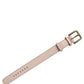 Dolce & Gabbana Pink Embossed Leather Gold Buckle Belt Strap Bracelet