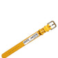 Dolce & Gabbana Yellow Textured Leather Gold Buckle Belt Strap Bracelet