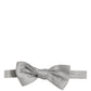 Dolce & Gabbana Men Gray 100% Silk Adjustable Neck Papillon Bow Tie