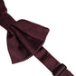 Dolce & Gabbana Men Maroon 100% Silk Adjustable Neck Papillon Bow Tie
