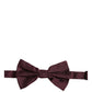 Dolce & Gabbana Men Maroon 100% Silk Adjustable Neck Papillon Bow Tie