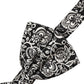 Dolce & Gabbana Tie Black White Paisley Silk Adjustable Neck Papillon Bow