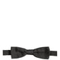 Dolce & Gabbana Men Black 100% Cotton Adjustable Neck Papillon Bow Tie