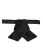 Dolce & Gabbana Men Black 100% SIlk Adjustable Neck Papillon Bow Tie