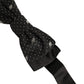 Dolce & Gabbana Men Black DG Polka Dot Adjustable Neck Papillon Bow Tie