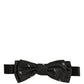 Dolce & Gabbana Men Black DG Polka Dot Adjustable Neck Papillon Bow Tie