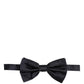 Dolce & Gabbana Men Black 100% Silk Adjustable Neck Papillon Bow Tie