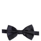 Dolce & Gabbana Men Dark Blue Silk Adjustable Neck Papillon Bow Tie