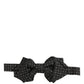 Dolce & Gabbana Men Black Polka Dot Silk Adjustable Neck Papillon Bow Tie