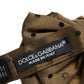 Dolce & Gabbana Men Brown Polka Dot Silk Adjustable Neck Papillon Bow Tie