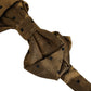 Dolce & Gabbana Men Brown Polka Dot Silk Adjustable Neck Papillon Bow Tie