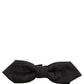 Dolce & Gabbana Men Black 100% Silk Adjustable Neck Papillon Bow Tie