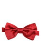 Dolce & Gabbana Men Red 100% Silk Adjustable Neck Papillon Bow Tie