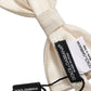 Dolce & Gabbana Men White 100% Silk Adjustable Neck Papillon Bow Tie