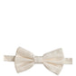 Dolce & Gabbana Men White 100% Silk Adjustable Neck Papillon Bow Tie