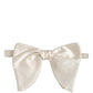 Dolce & Gabbana Men White 100% Silk Adjustable Neck Papillon Bow Tie