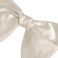 Dolce & Gabbana Men White 100% Silk Adjustable Neck Papillon Bow Tie