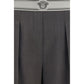 Versace Gray Wool Oves Aries Pants