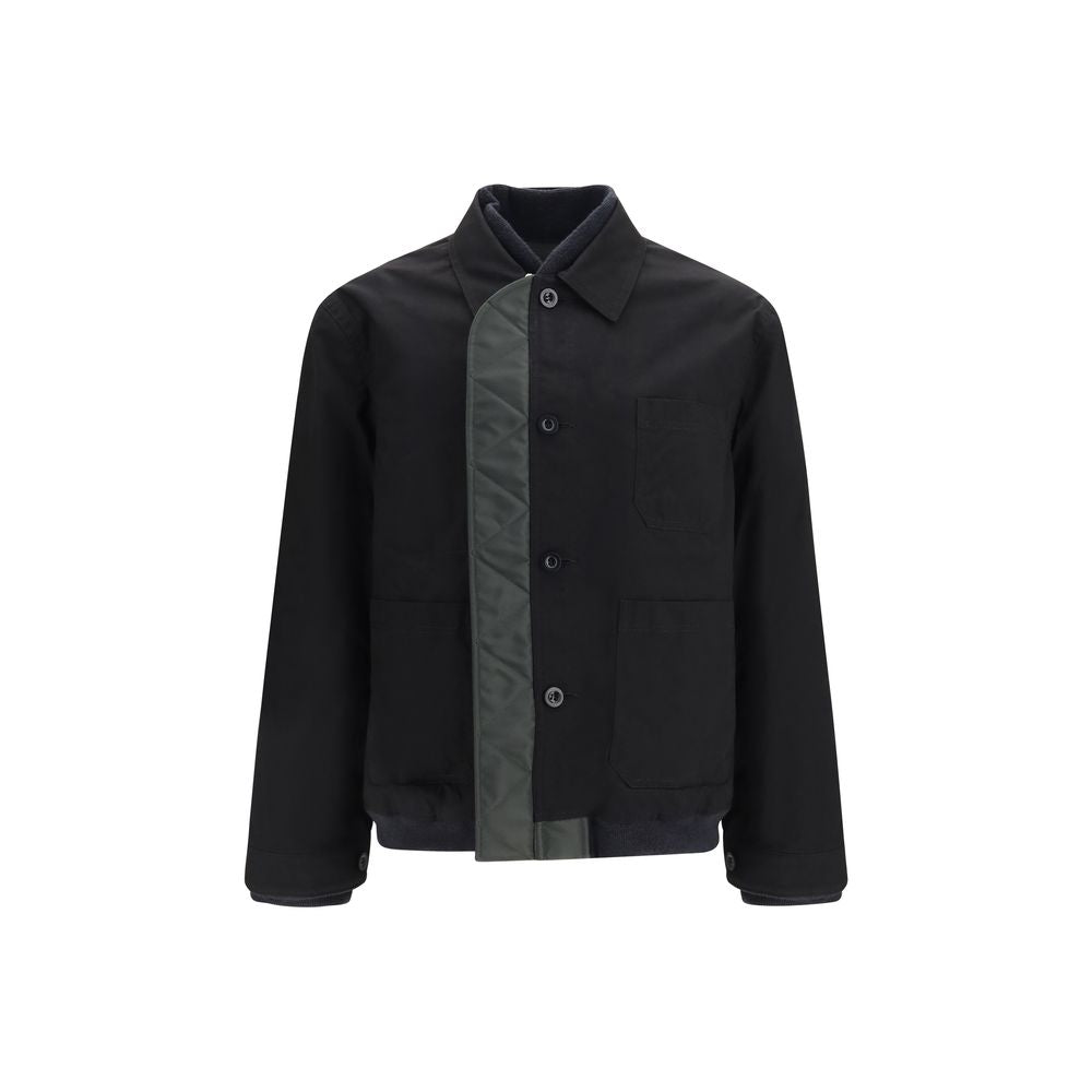 Sacai Black Nylon Bomber