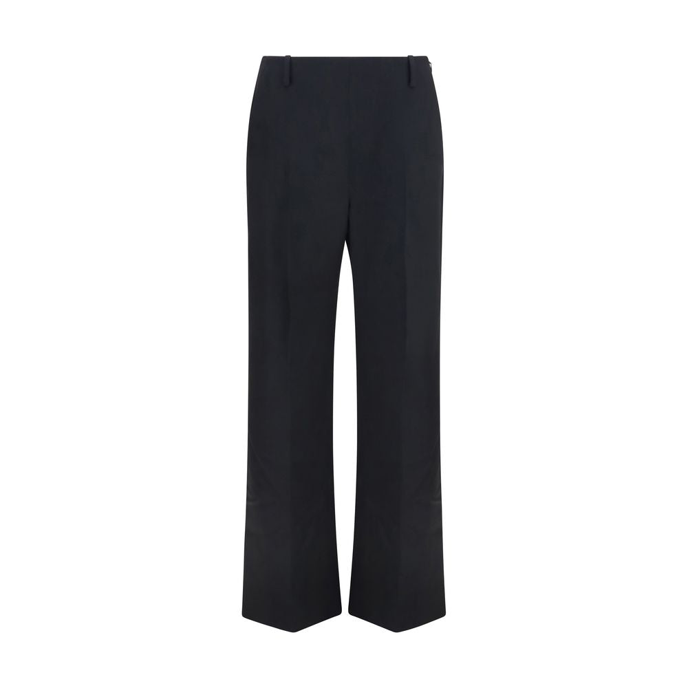 Khaite Black Polyester Casual Pants