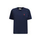 Ami Paris Blue Cotton T-Shirt