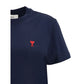 Ami Paris Blue Cotton T-Shirt