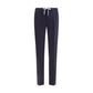 PT Torino Blue Wool Oves Aries Casual Pants