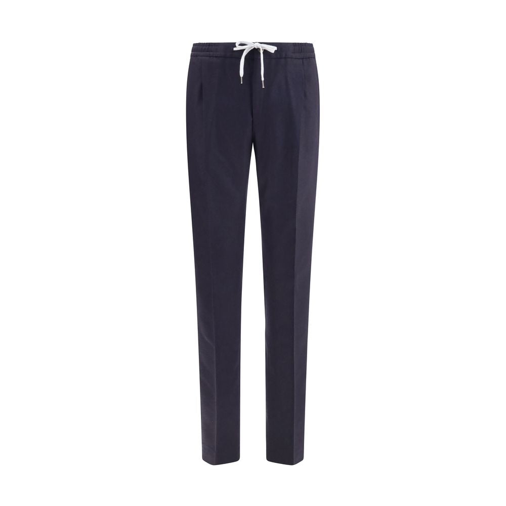 PT Torino Blue Wool Oves Aries Casual Pants