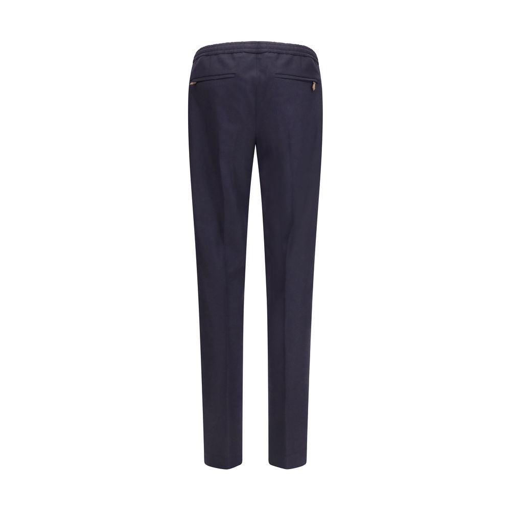 PT Torino Blue Wool Oves Aries Casual Pants