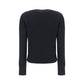 Ami Paris Black Wool Oves Aries Sweatshirt