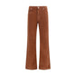 Haikure Brown Cotton Casual Pants