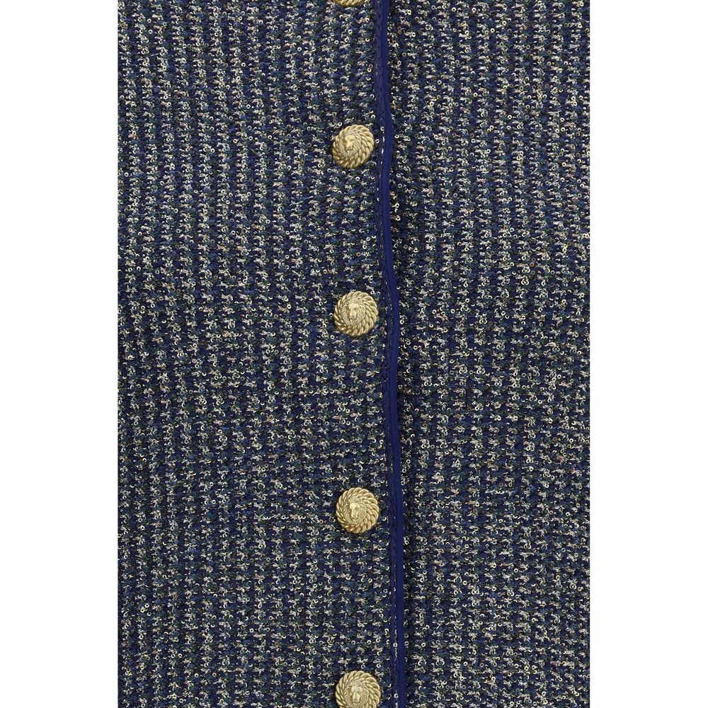 Balmain Blue Polyamide Cardigan