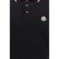 Moncler Black Cotton Polo Shirt