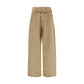 Darkpark Beige Cotton Casual Pants