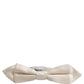 Dolce & Gabbana Men White 100% Silk Adjustable Neck Papillon Bow Tie