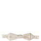 Dolce & Gabbana Men White 100% Silk Adjustable Neck Papillon Bow Tie