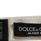 Dolce & Gabbana Men White 100% Silk Adjustable Neck Papillon Bow Tie