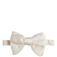 Dolce & Gabbana Men White 100% Silk Adjustable Neck Papillon Bow Tie